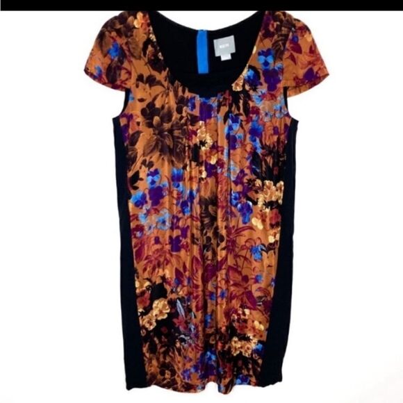 Anthropologie Silk Floral Flowy Tunic Dress - Picture 3 of 10